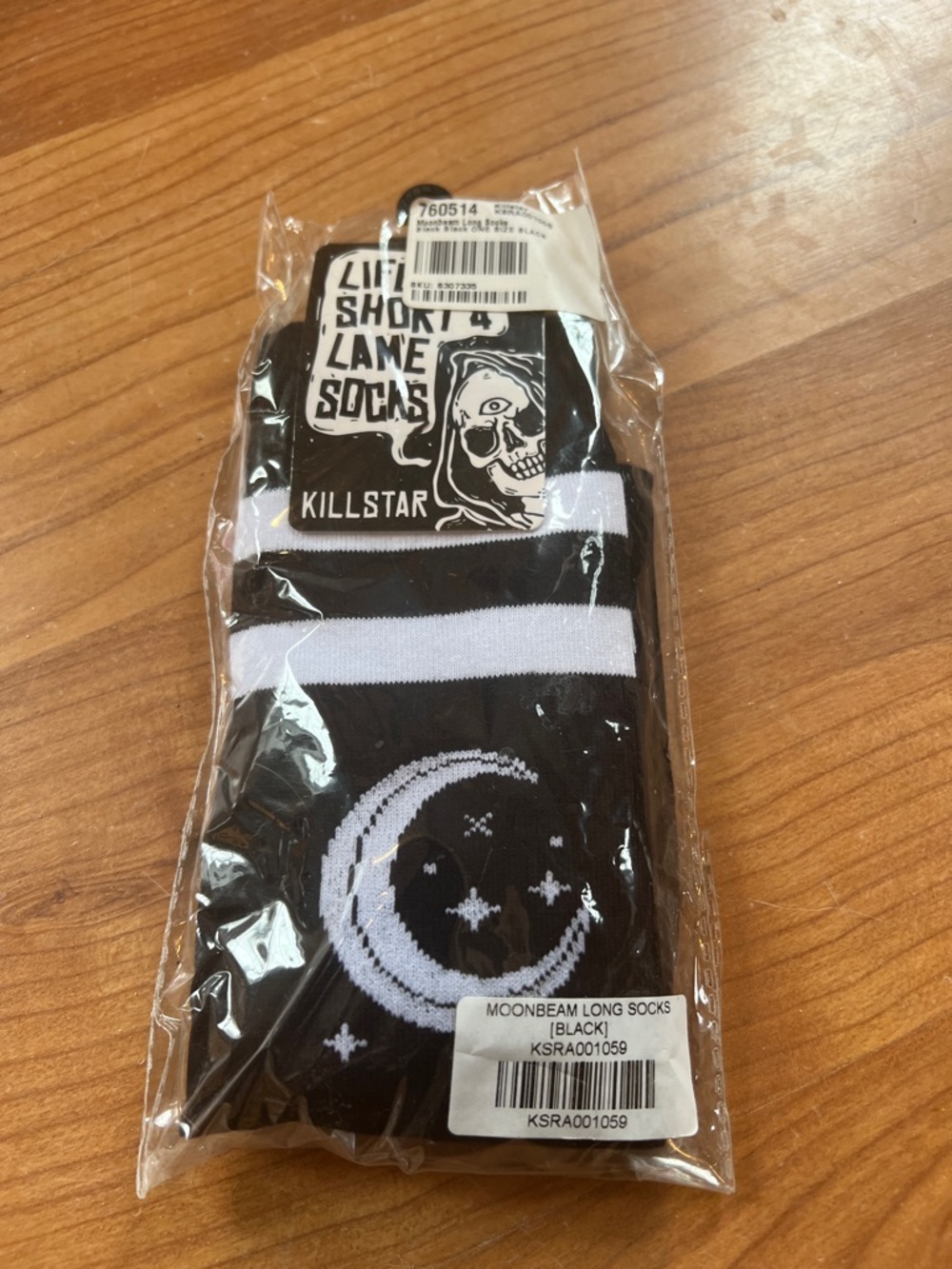 Killstar Moonbeam long  Socks - Black & White nwt